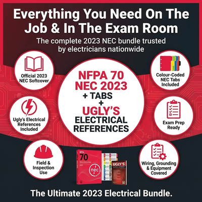 NFPA70 National electrical code -SOFTCOVER 2023 with TABS and Ugly's Electrical References